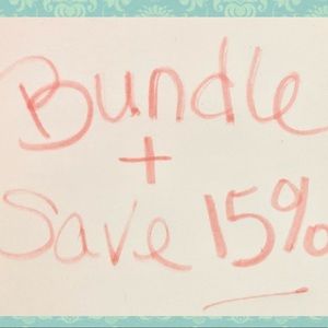 !!!!!!BUNDLE AND SAVE 15%!!!!!!!!